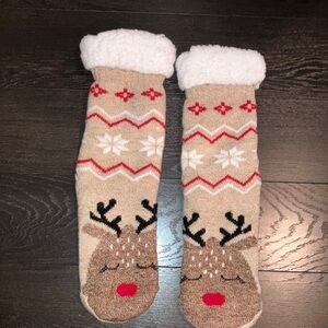 NWOT Cozy Reindeer Knit Stockings